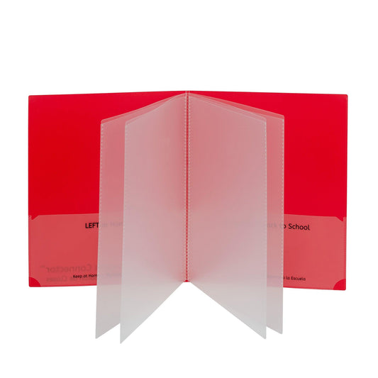 Classroom Connector™ Multi-Pocket Folders, Red, Box of 15 - Loomini