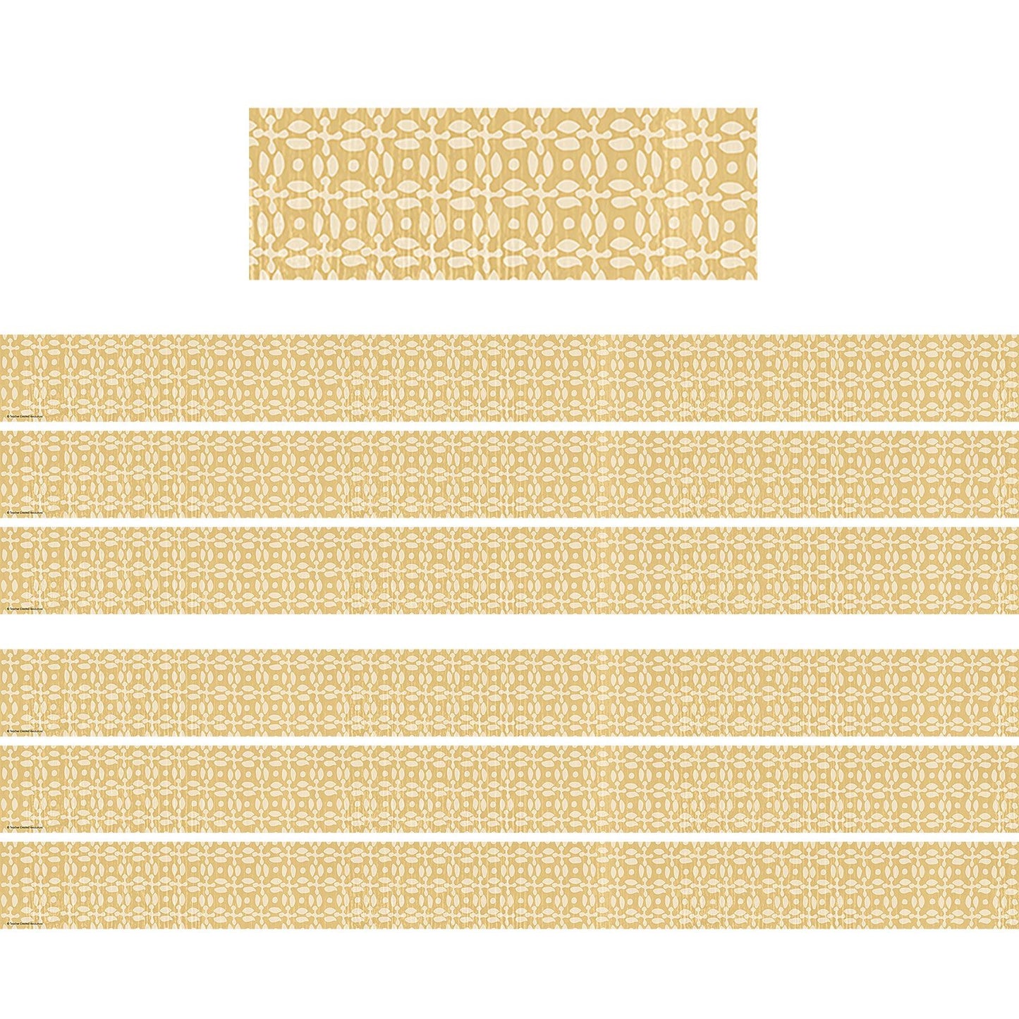Classroom Cottage Buttercup Straight Border Trim, 35 Feet Per Pack, 6 Packs - Loomini