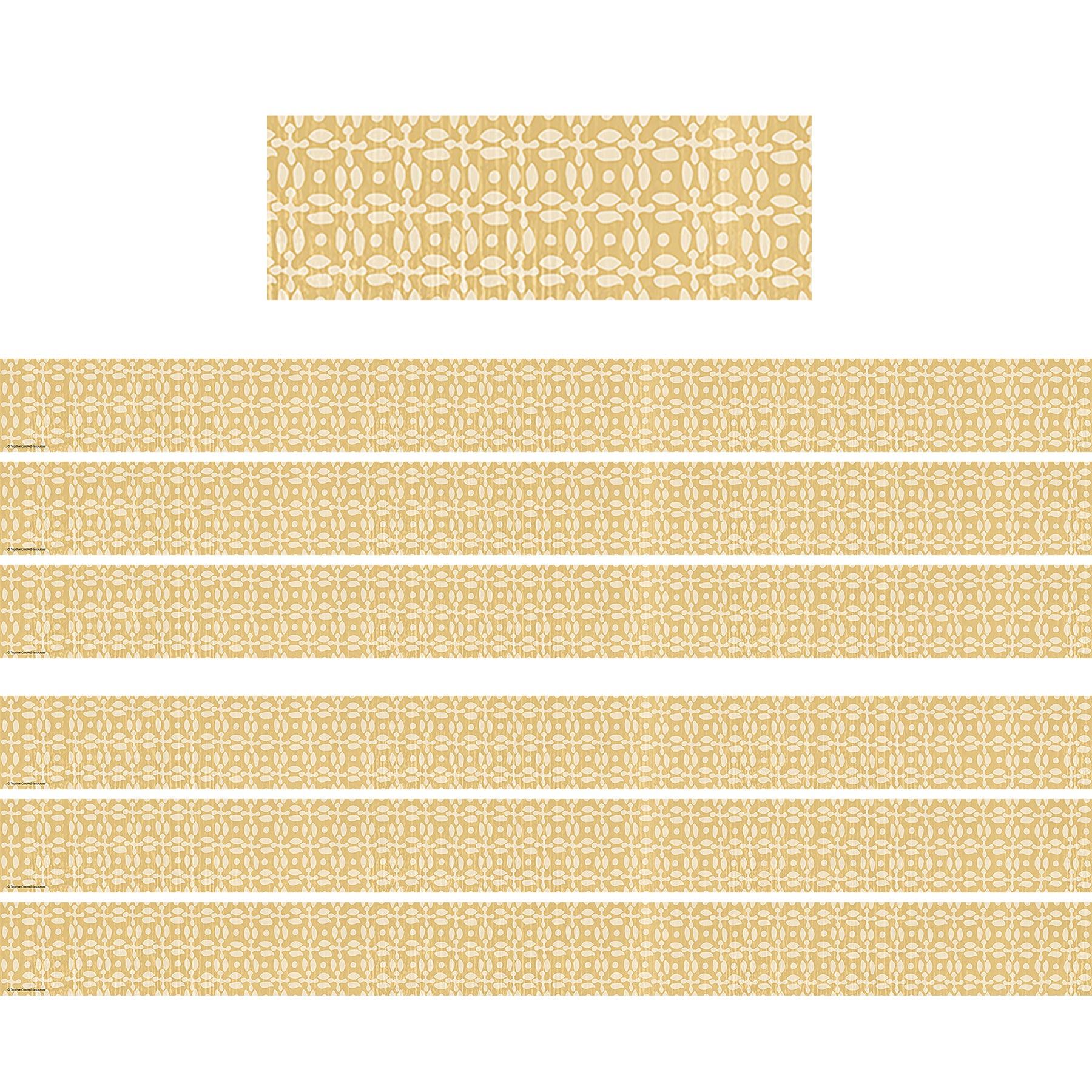 Classroom Cottage Buttercup Straight Border Trim, 35 Feet Per Pack, 6 Packs - Loomini