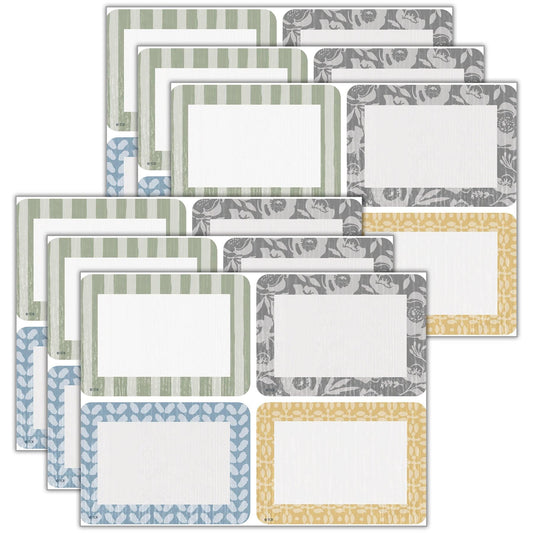 Classroom Cottage Name Tags/Labels - Multi-Pack, 36 Per Pack, 6 Packs - Loomini