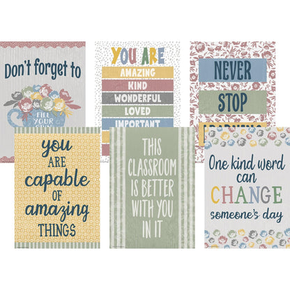 Classroom Cottage Positive Posters, Set of 6 - Loomini