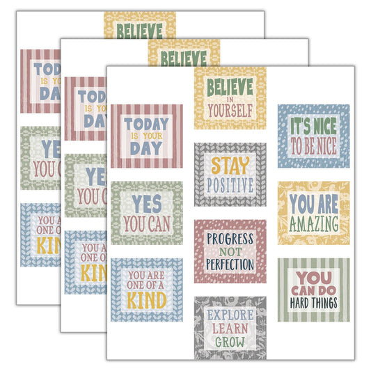 Classroom Cottage Positive Sayings Accents, 30 Per Pack, 3 Packs - Loomini