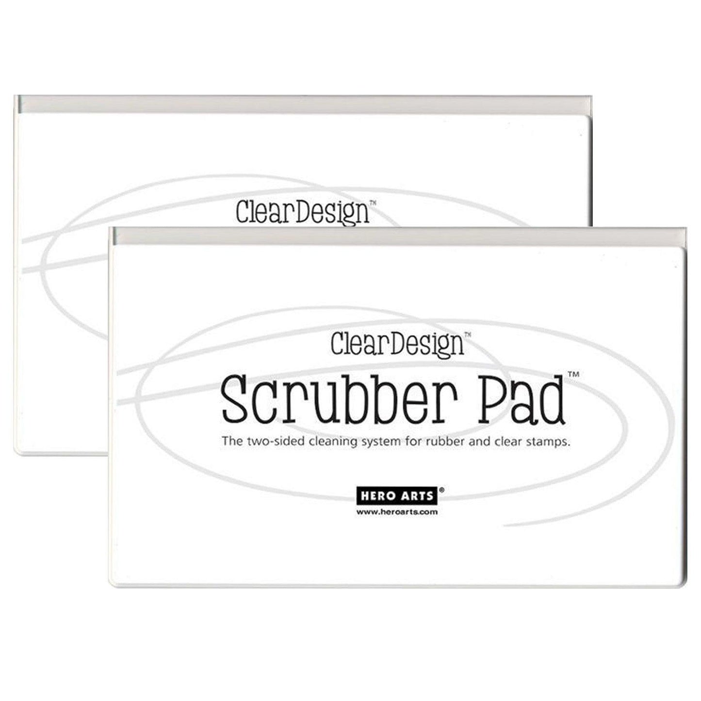 Clear Design Scrubber Pad, Pack of 2 - Loomini