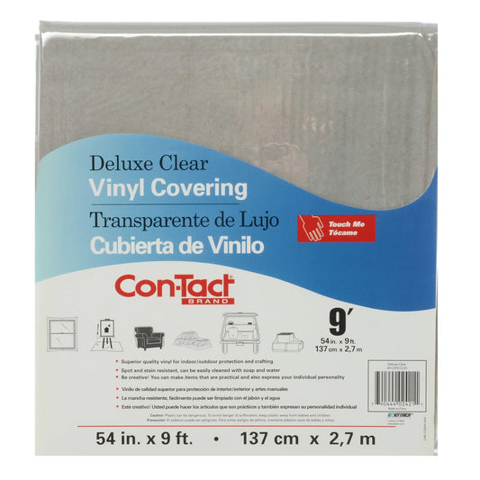 Clear Vinyl Covering, Deluxe, 54" x 9' - Loomini