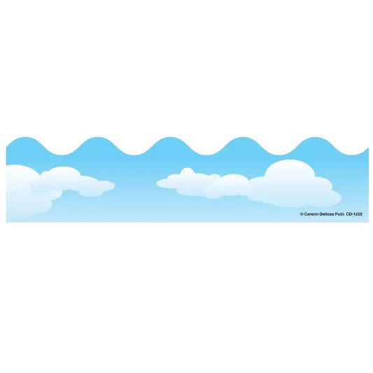 Clouds Classic Scalloped Border, 39 Feet Per Pack, 6 Packs - Loomini