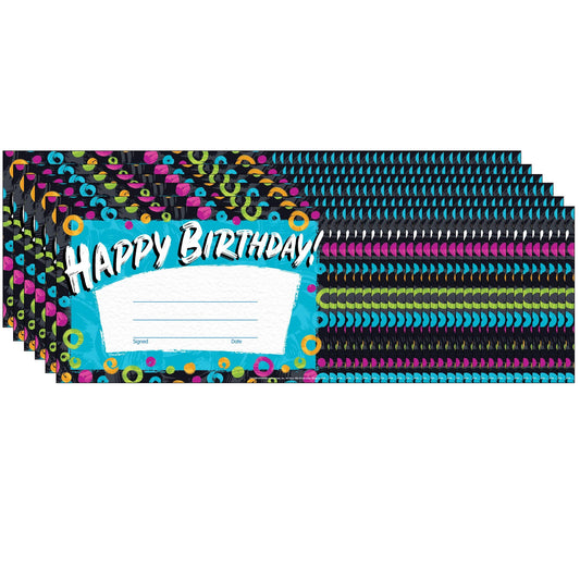 Color Harmony Birthday Recognition Awards, 30 Per Pack, 6 Packs - Loomini