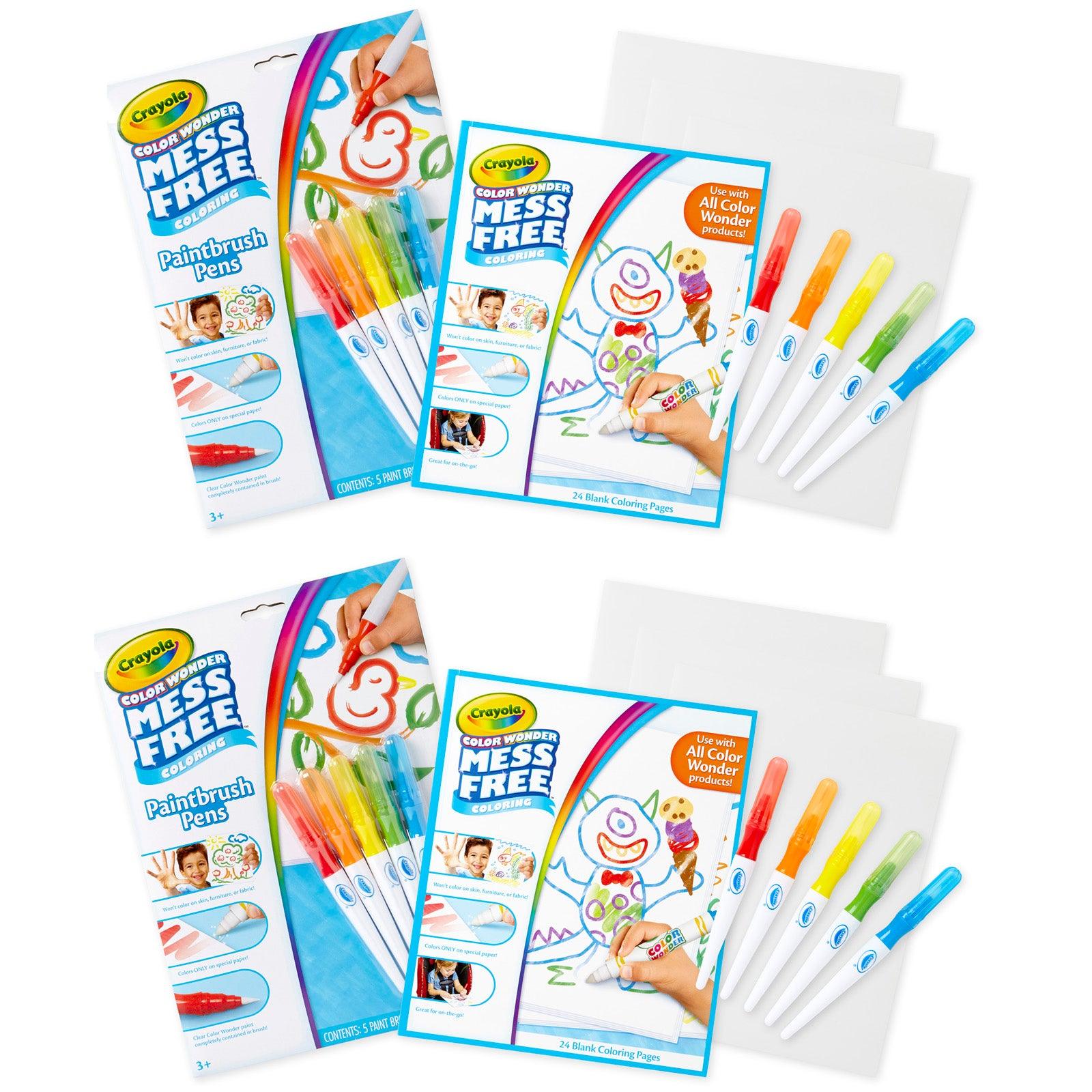 Color Wonder Mess Free Paintbrush Pens & Paper, 2 Sets - Loomini