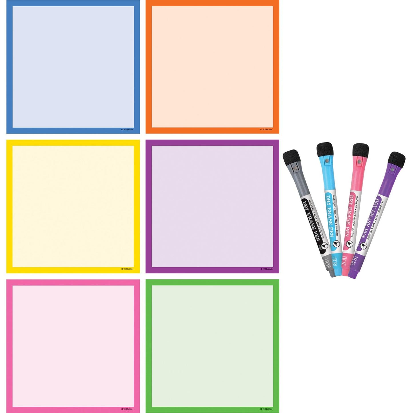 Colorful Dry-Erase Magnetic Square Notes - Loomini