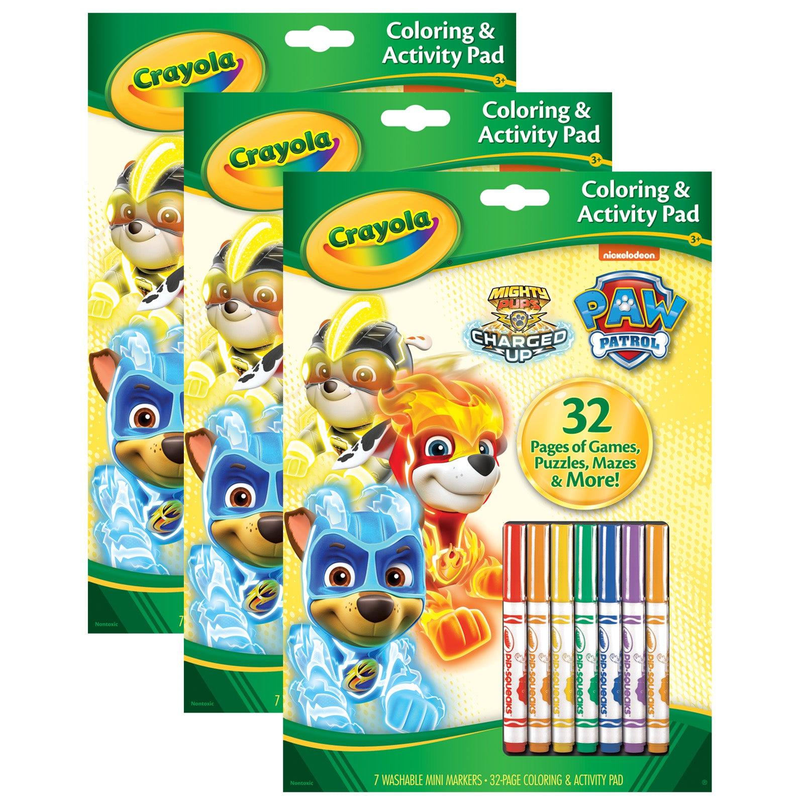 Coloring & Activity Pad with Markers, Paw Patrol, Pack of 3 - Loomini