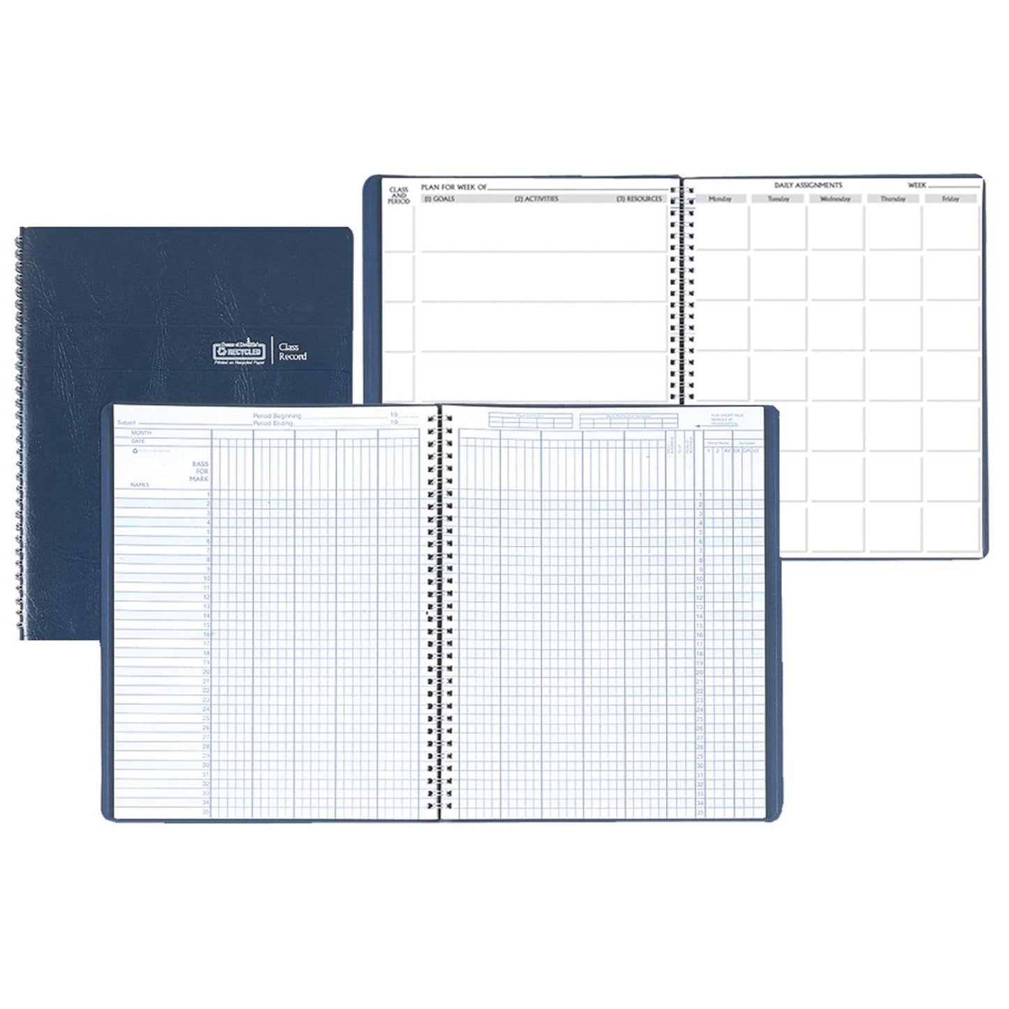 Combination Lesson Planner & Class Record Book, Pack of 2 - Loomini