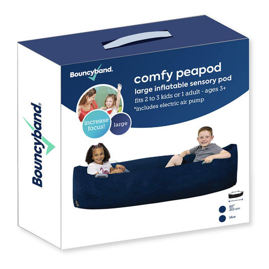 Comfy Peapod, Inflatable Sensory Pod , 80", Blue - Loomini