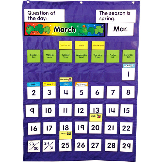 Complete Calendar and Weather Pocket Chart - Loomini