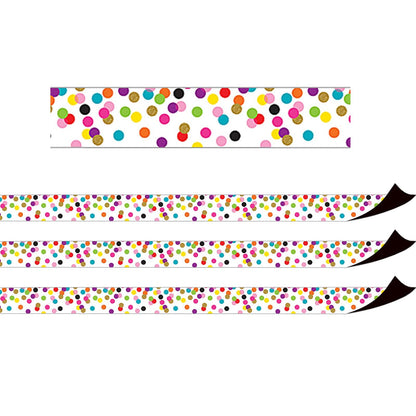 Confetti Magnetic Border, 24 Feet Per Pack, 3 Packs - Loomini