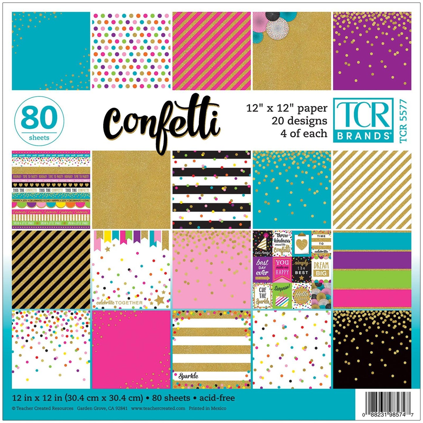 Confetti Project Paper, 12" x 12", 80 Sheets - Loomini