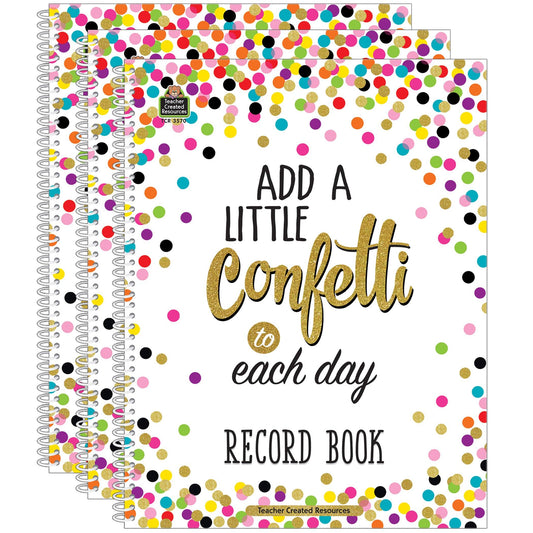 Confetti Record Book, Pack of 3 - Loomini