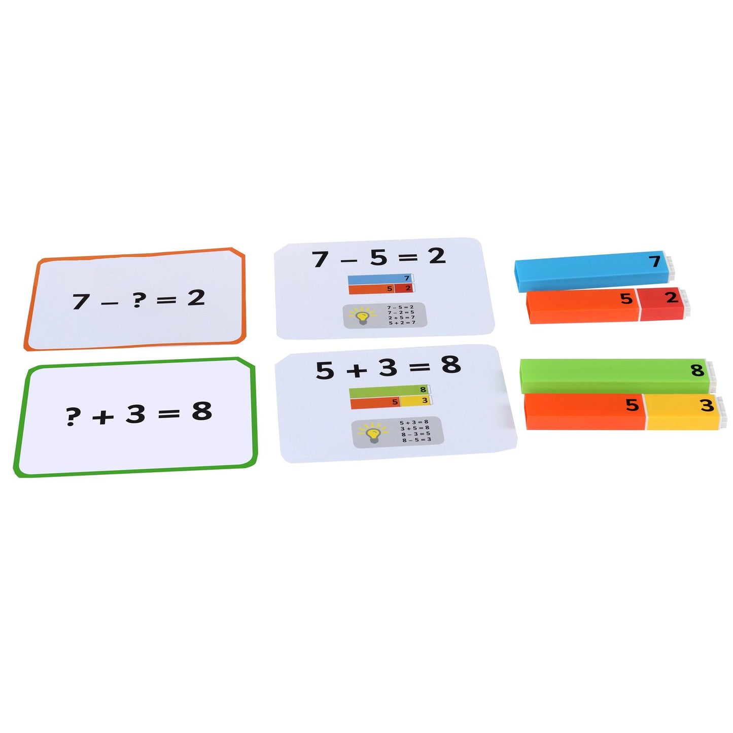 Connecting Number Rods Work Cards - Loomini