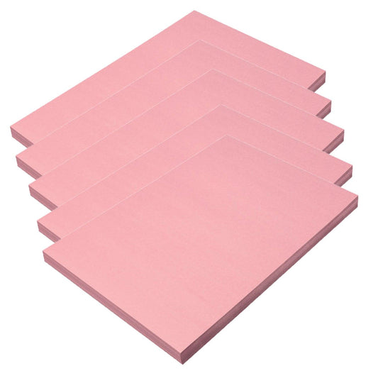 Construction Paper, Pink, 12" x 18", 100 Sheets Per Pack, 5 Packs - Loomini