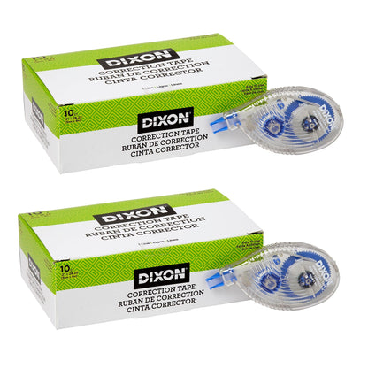 Correction Tape, 1 Line, 10 Per Pack, 2 Packs - Loomini