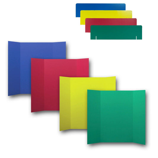 Corrugated Project Boards & Headers Set, 36" x 48", Assorted Colors, 24 Sets - Loomini