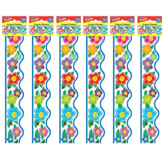 Crayon Flowers Terrific Trimmers®, 39 Feet Per Pack, 6 Packs - Loomini