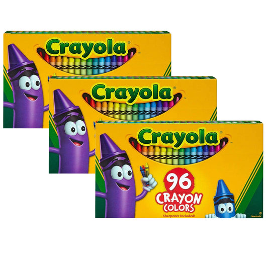 Crayons, 96 Per Box, 3 Boxes - Loomini