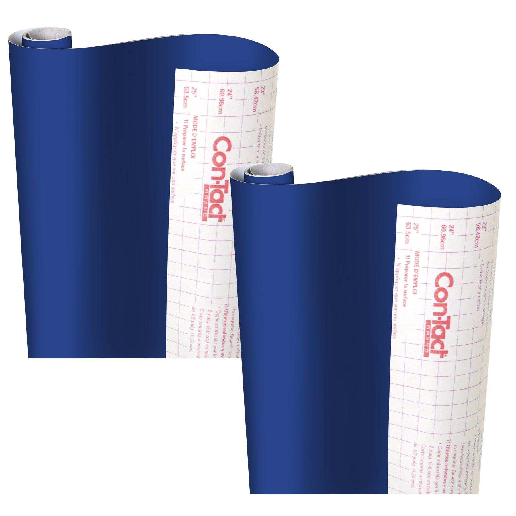 Creative Covering™ Adhesive Covering, Royal Blue, 18" x 16 ft, Pack of 2 - Loomini