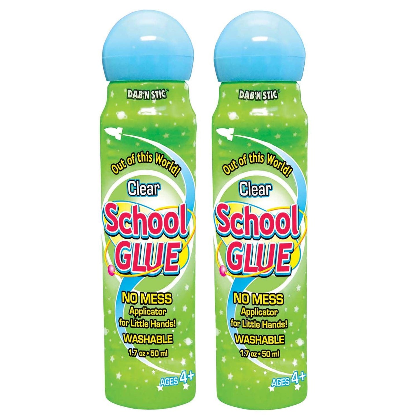 Dab'n Stic School Glue, 1.7 oz, 6 Per Pack, 2 Packs - Loomini