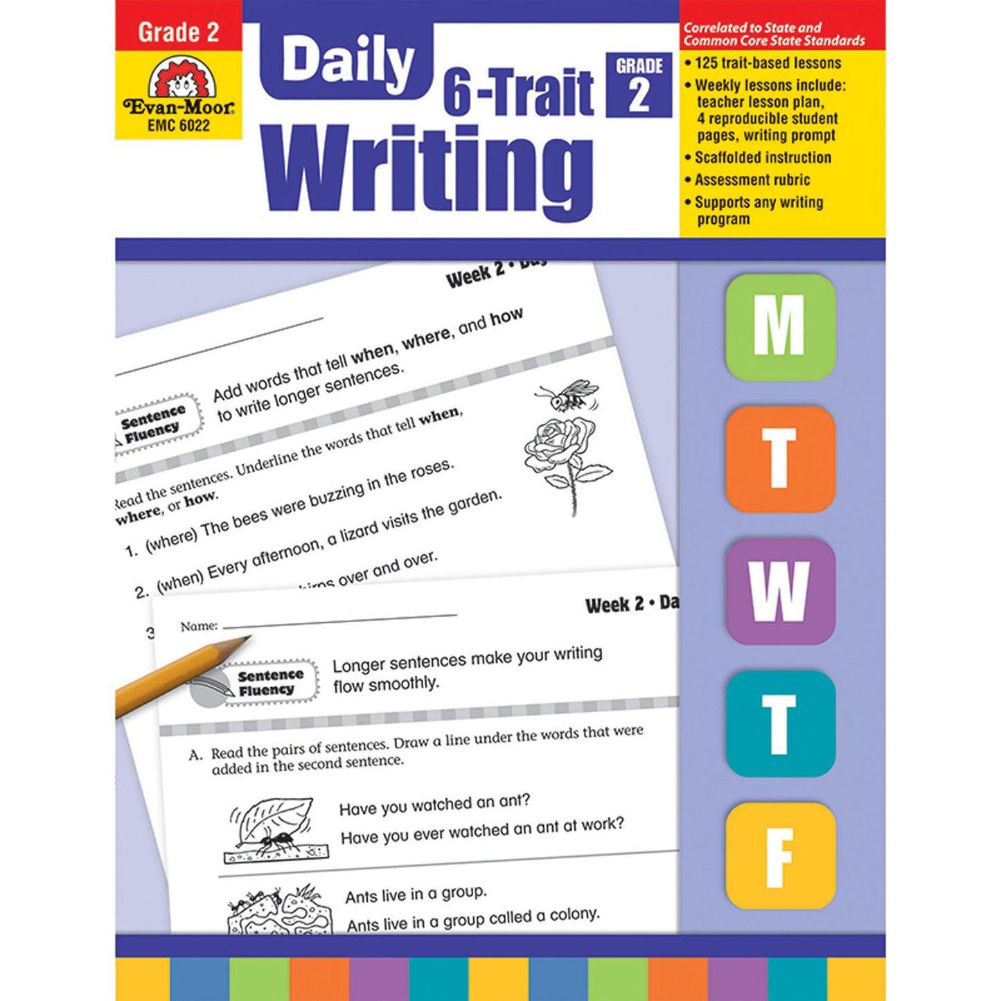 Daily 6-Trait Writing Book, Grade 2 - Loomini