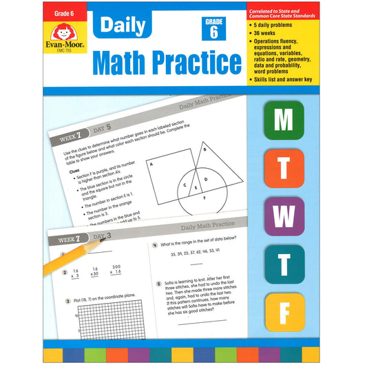 Daily Common Core Math Practice, Grade 6 - Loomini