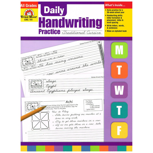 Daily Handwriting Practice Book: Traditional Cursive - Loomini