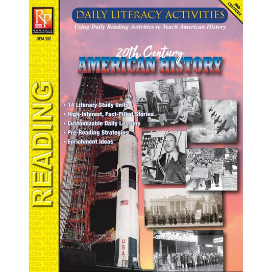 Daily Literacy Activities: 20th Century American History Reading - Loomini