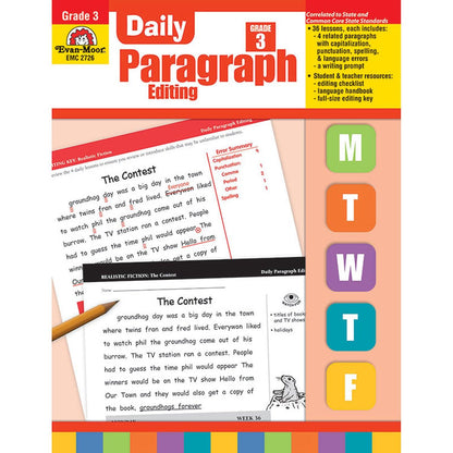 Daily Paragraph Editing Book, Grade 3 - Loomini