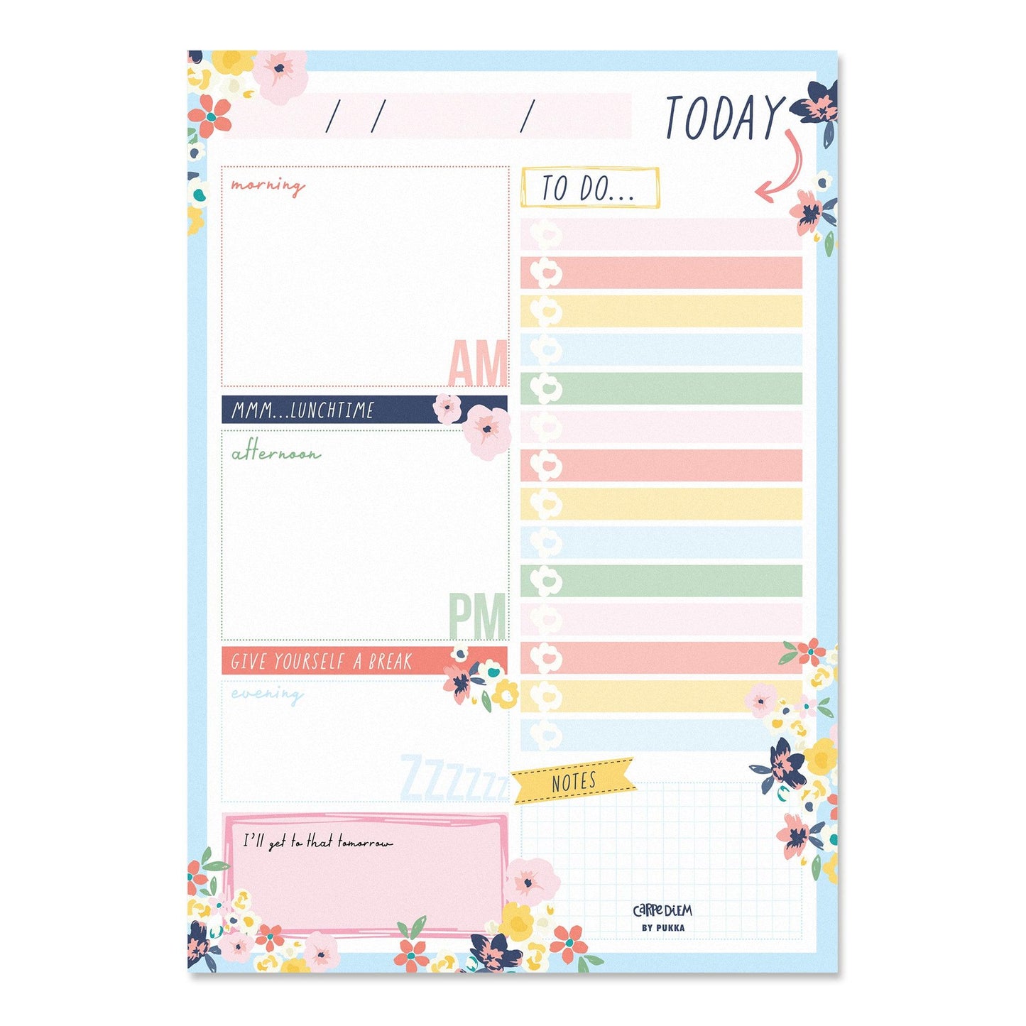 Daily Planner Pad - Ditzy Floral - Pack 6 - Loomini