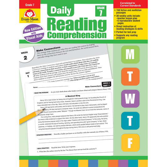 Daily Reading Comprehension, Teacher's Edition, Grade 7 - Loomini