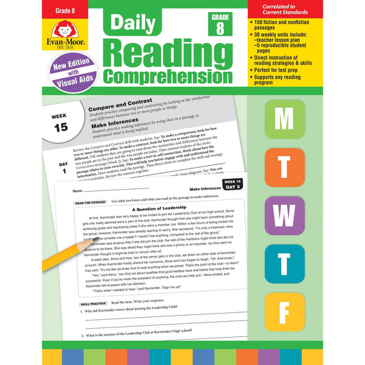Daily Reading Comprehension, Teacher's Edition, Grade 8 - Loomini