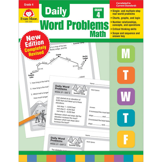 Daily Word Problems Math, Grade 4 - Loomini
