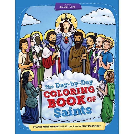 Day-by-Day Coloring Book of Saints v1, January through June - 1st edition - Loomini