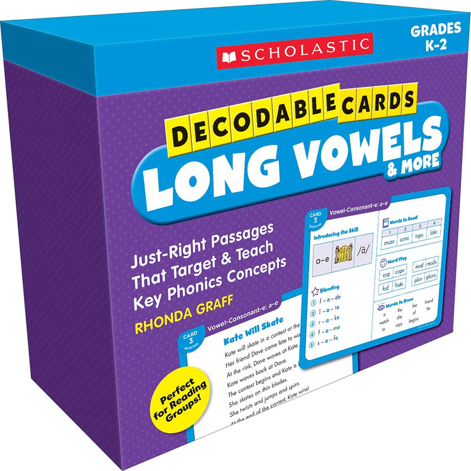 Decodable Cards: Long Vowels & More - Loomini