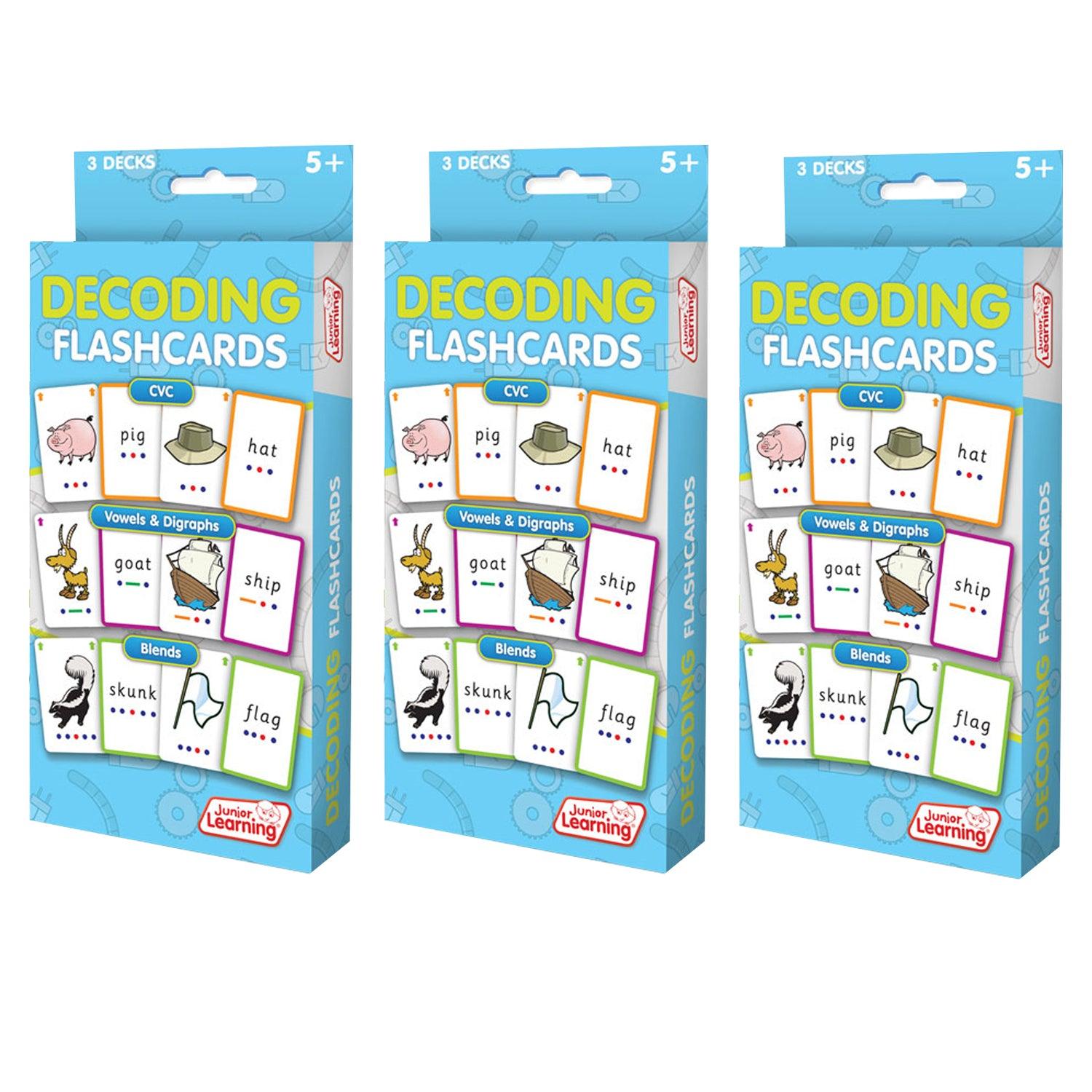 Decoding Flashcards, 3 Sets Per Pack, 3 Packs - Loomini