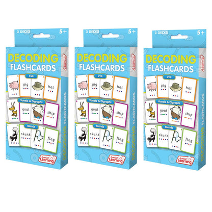 Decoding Flashcards, 3 Sets Per Pack, 3 Packs - Loomini