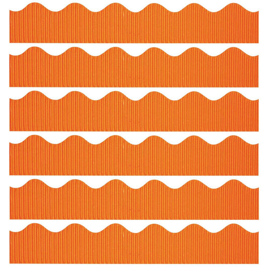 Decorative Border, Orange, 2-1/4" x 50', 6 Rolls - Loomini