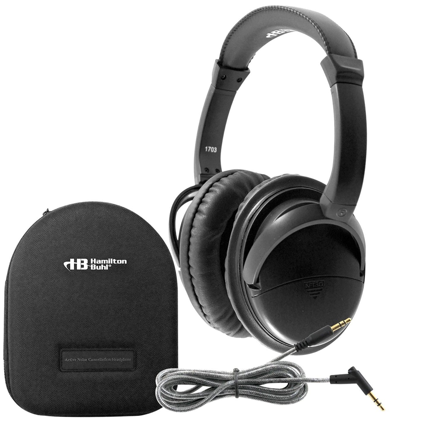 Deluxe Active Noise-Cancelling Headphones with Case - Loomini