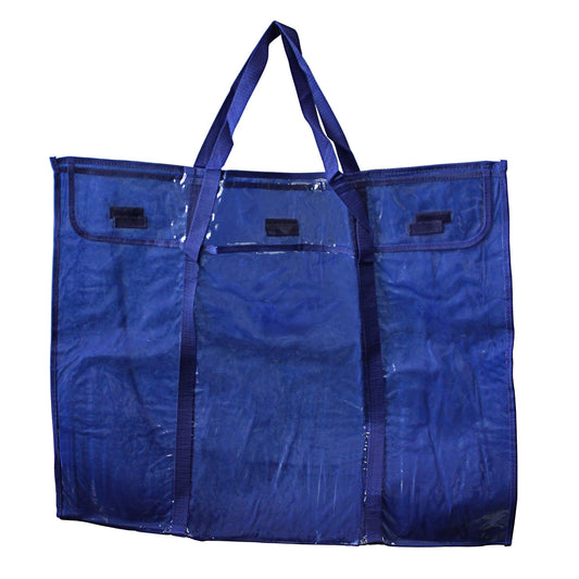 Deluxe Bulletin Board Storage Bag, Clear/Blue, 30" x 24" - Loomini