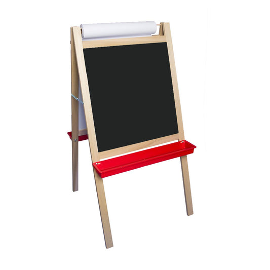 Deluxe Magnetic Paper Roll Easel, Dry Erase/Black Chalk - Loomini