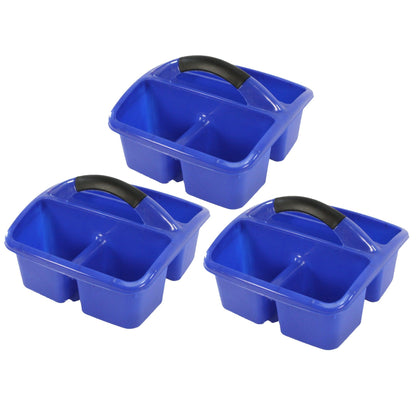 Deluxe Small Utility Caddy, Blue, Pack of 3 - Loomini