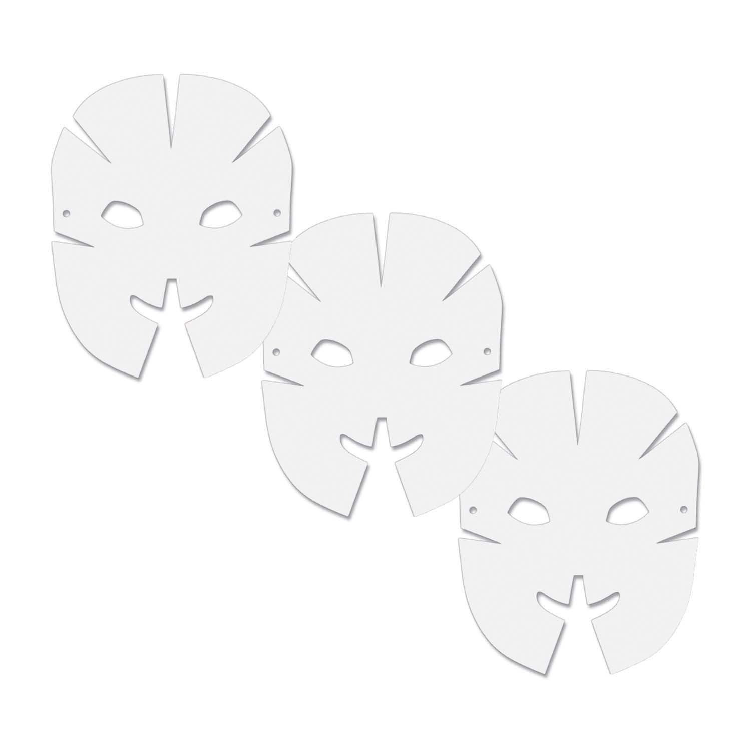 Die-Cut Dimensional Paper Masks, 10-1/2" x 8-1/4", 40 Per Pack, 3 Packs - Loomini