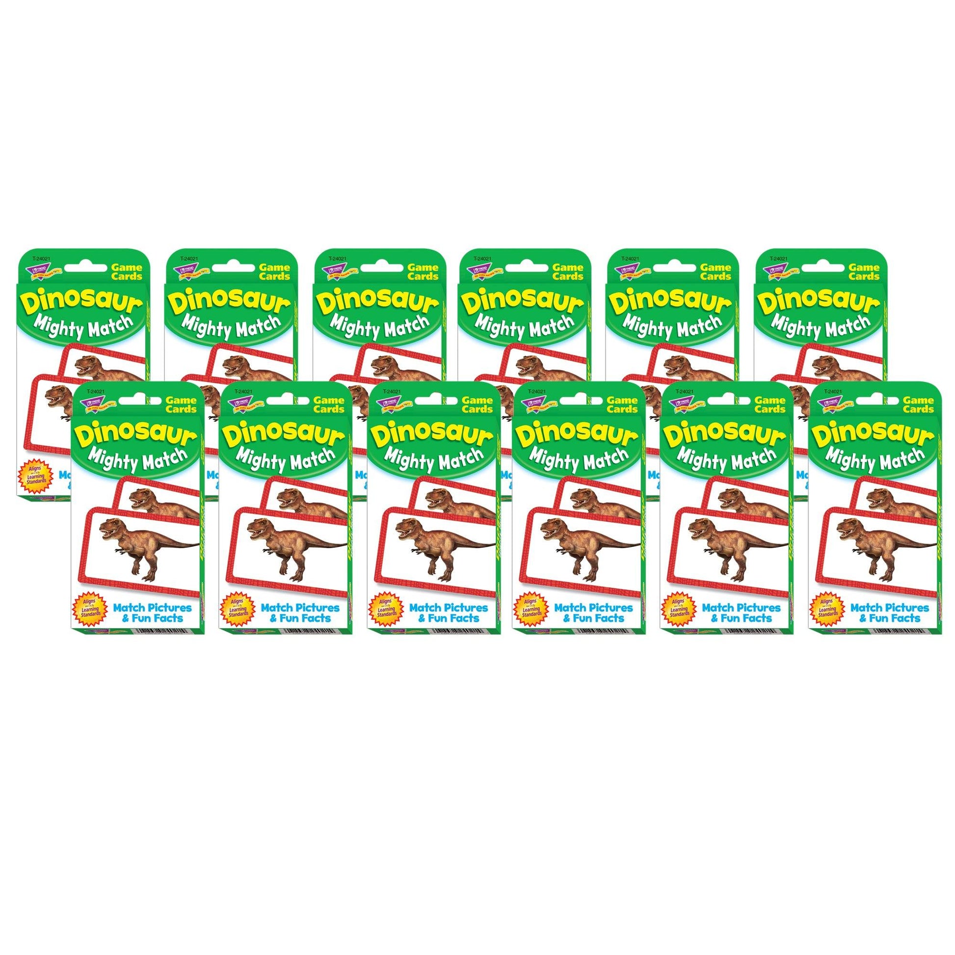 Dinosaur Mighty Match Challenge Cards®, 12 Packs - Loomini