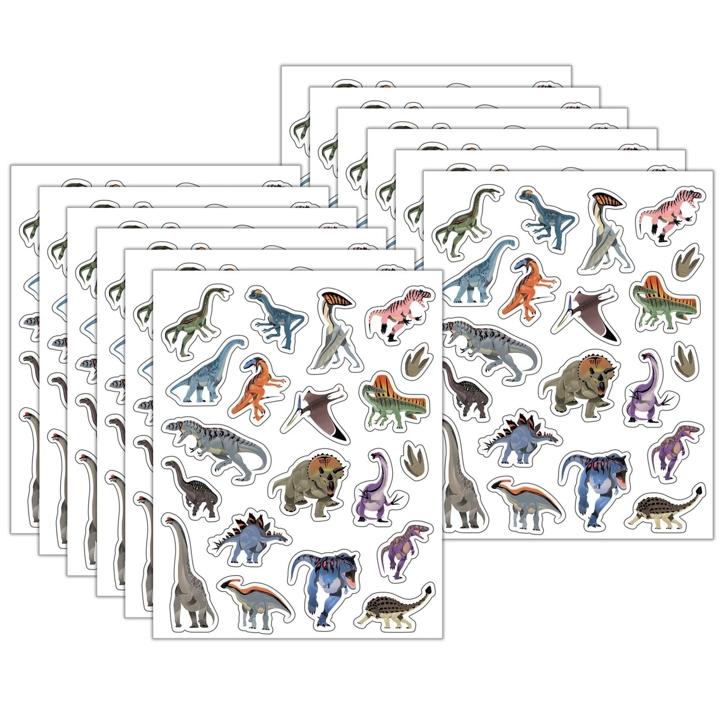 Dinosaurs Stickers, 120 Per Pack, 12 Packs - Loomini