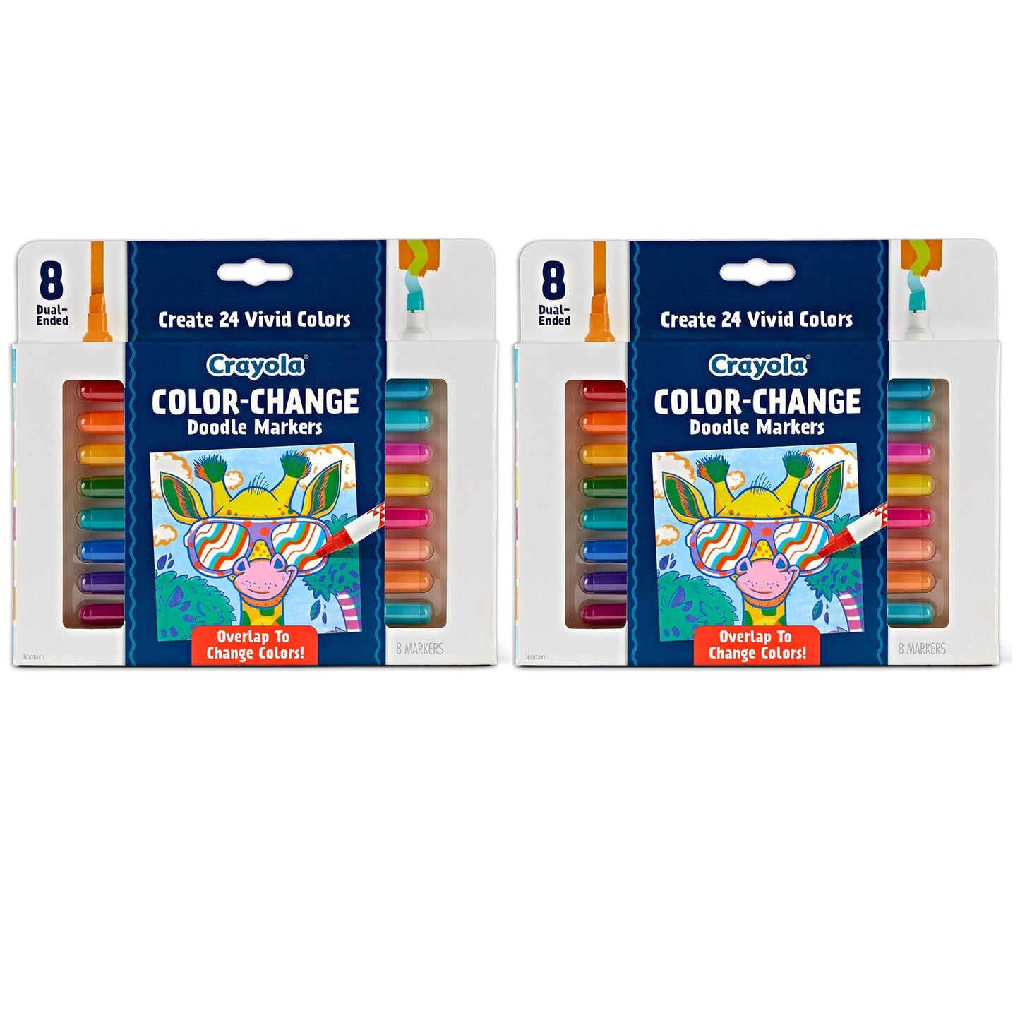 Doodle & Draw Color Change Doodle Marker, 8 Per Pack, 2 Packs - Loomini