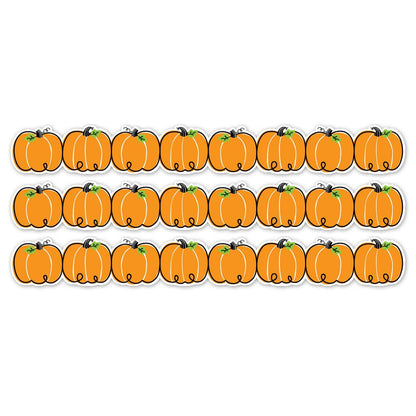 Doodle Pumpkins EZ Border, 48 Feet Per Pack, 3 Packs - Loomini